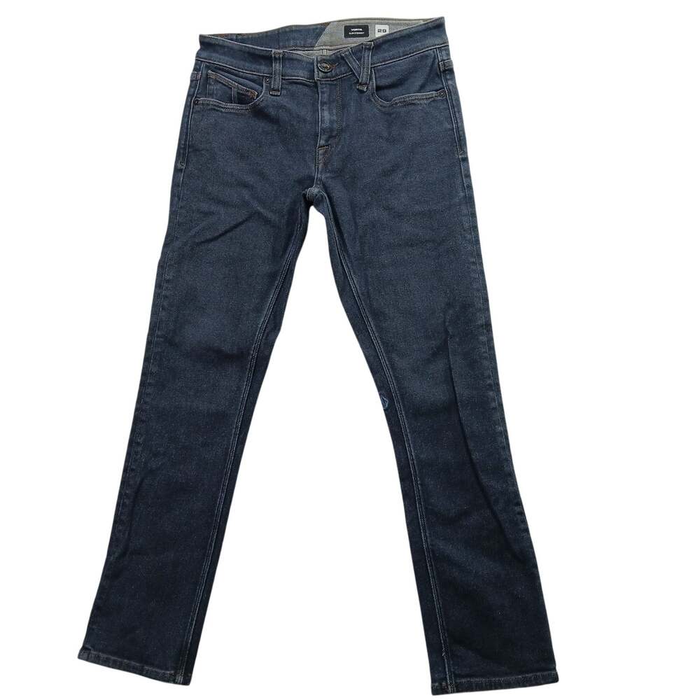 Volcom Vorta Mens Size 29x28 Dark Wash Slim Straight Stretch Denim Jeans